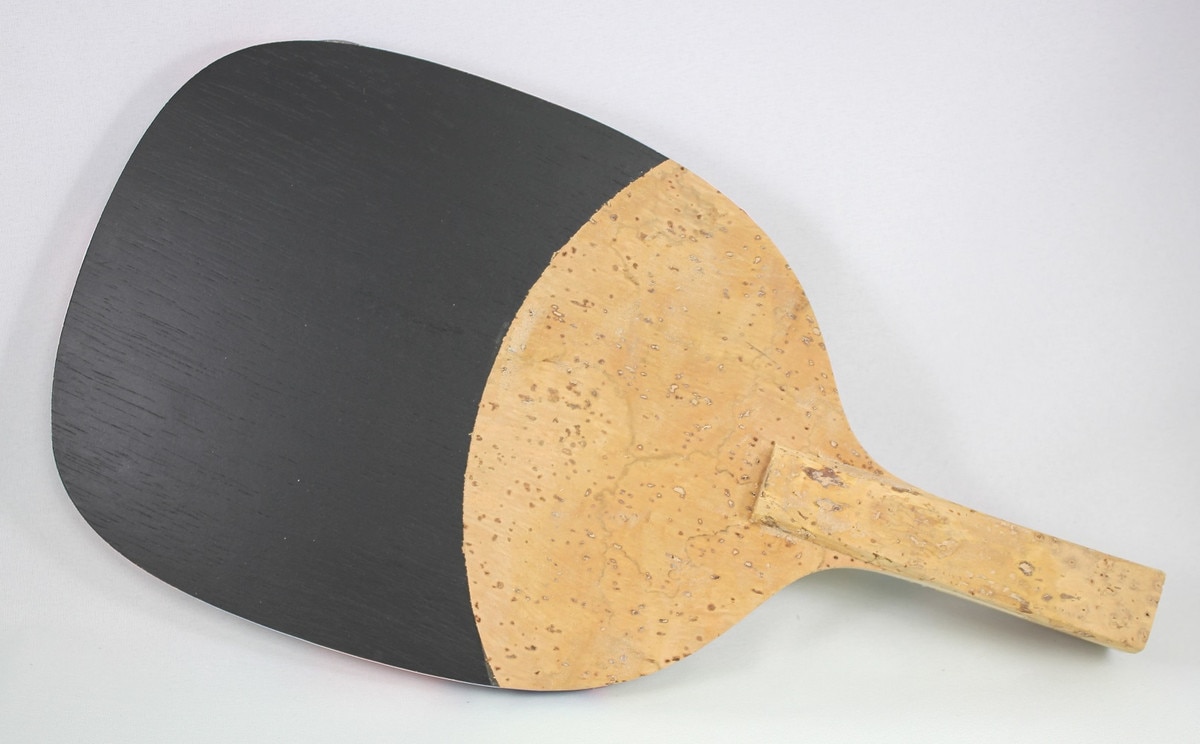 Butterfly Nakama P-6 Penhold Racket: Close-up of backside of the blade